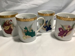 Nikko Fine China  Gold Filigree Set of 4 Angelic Tea Coffee Cups NEW - Picture 1 of 14