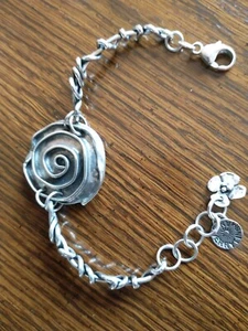 Sherry Tinsman Sterling bracelet Adjustable GRAPEVINE  NIB artisan - Picture 1 of 6