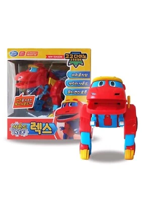 Gogo Dino Sound REX DX (6" Big) Red Dinosaur Transformer Super Car Robot Toy - Image 1 of 4
