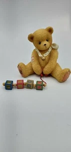 Enesco Cherished Teddies Figurine Nolan Blocks 176141 Christmas 1996  holiday  - Picture 1 of 11