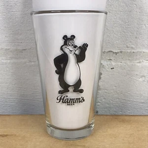 Hamms Premium Beer Bear Pint Glass - Chuggers MN Man Cave Barware w/Advertising - Picture 1 of 7