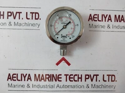 Winters pfq121 pressure gauge ss 2.5” 1/4" npt btm 0-100psi - Image 1 of 4