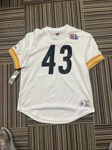 NEW MITCHELL AND NESS TROY POLAMALU SUPER BOWL 40 STEELERS JERSEY LARGE Cover