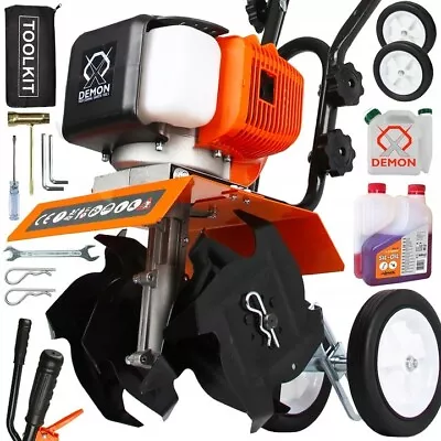 Benzin Bodenfräse Gartenhacke Kultivator Motorhacke Gartenfräse Bodenhacke+1L Öl - Bild 1 von 4