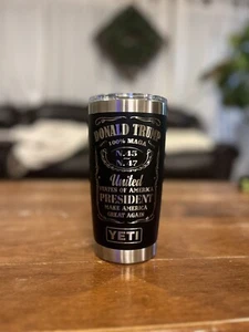Donald Trump 20 Ounce Yeti Rambler Tumbler with Mag Slider Lid - Picture 1 of 1