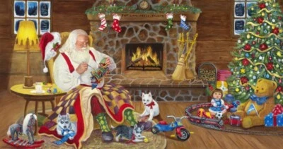 David Textiles - Final Touches Santa 🎅 Quilting And Crafting Fabric Panel - Image 1 of 4
