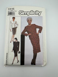 Vintage Simplicity sewing pattern #9415 Size U5 (16-24) UNCUT skirt jacket - Picture 1 of 2