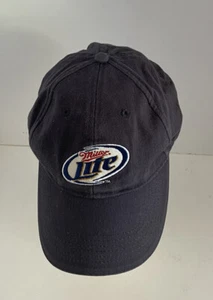 Miller Lite Navy Blue Adjustable Strapback Baseball Cap Hat Beer Acme Apparel - Picture 1 of 4