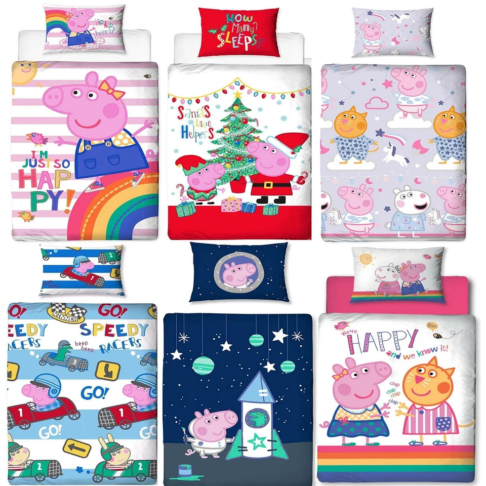 Official Peppa Pig George Duvet Covers Single/Double Reversible Bedding