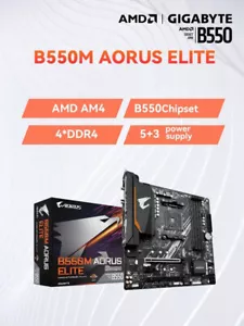Placa madre para juegos GIGABYTE B550M Elite AM4 AMD DDR4-SDRAM - NUEVA - Imagen 1 de 6