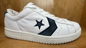 Converse All Star Men White Leather Green Suede Low Top Sneakers Shoes Size 10.5