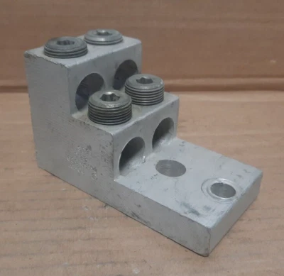 ILSCO #D1281  ALUMINUM MECHANICAL LUG BLOCK (600 MCM-2)(AL-CU)  J281A - Image 1 of 4