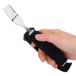 Flexible Spoon Fork Rotating Dining Eating Aids Utensil For Disabled Patient - Picture 1 of 11