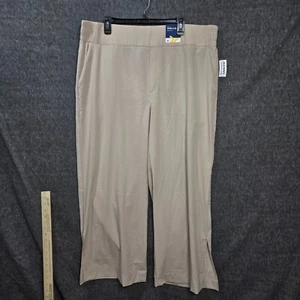 NWT Old Navy Size 2X Beige High Rise Stretch Tech Wide Leg Pants - Picture 1 of 14
