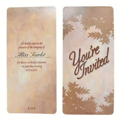 Clue 50th Anniversary Miss Scarlet Invitation Board Game Replacement by Hasbro - Image 1 of 2