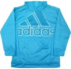 ADIDAS Girls Poly Fleece Hoodie NWT Size 14 or 16 Blue - Picture 1 of 5