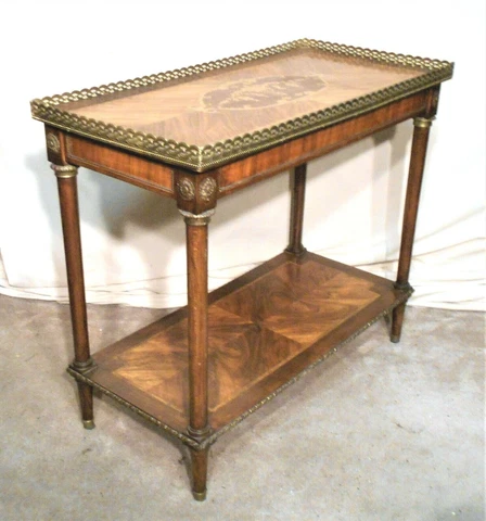 ANTIQUE LOUIS XVI INLAID TWO TIER SIDEBOARD SERVING TABLE Cover