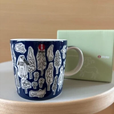 tasse à tasse iittala x mina perhonen avec boîte 0,3 L/10,1 fl oz Blue Japan ... - Photo 1/3