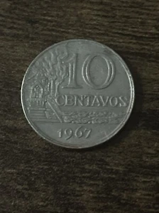 1967 Brazil 10 Centavos Actual Coin TK6429* - Picture 1 of 3