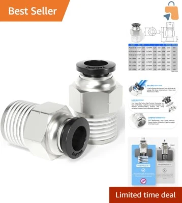 10-Pack 1/4" NPT Quick Connect Fittings - Lightweight Plastic & Copper Design - Image 1 of 4