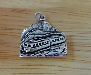 Sterling Silver 20x20mm 4gram Colorado Pike's Peak Cog Train Charm - Picture 1 of 4