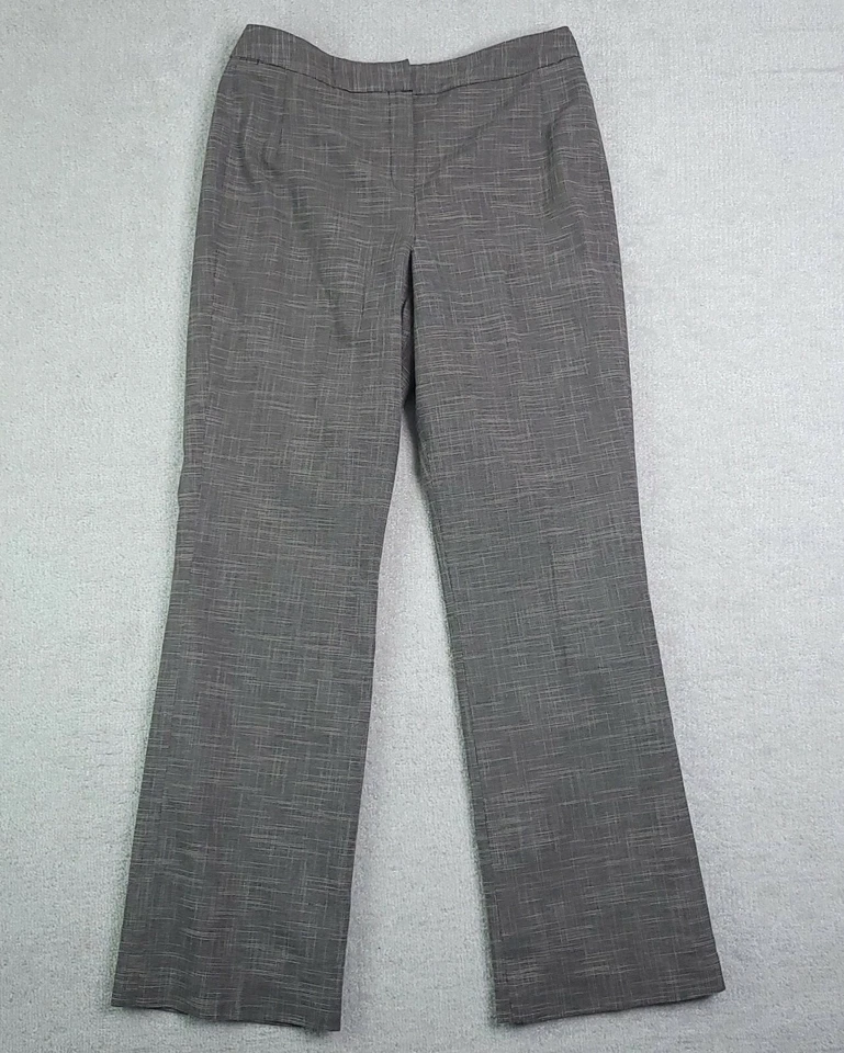 Vtg Larry Levine For Dress Barn Pants Women's 10 Gray Straight Leg Hook & Eye - Image 1 of 4