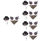  5 Sets Halloween Hat Polyester Dog Sunglasses Pet Costume Accessories