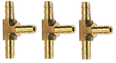 (Быстрая доставка 3 упаковки) 3/16 дюйма шланг штуцер латунный тройник фитинг - Изображение 1 из 4