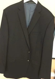 "Calvin Klein" A New  Stylish Dressy Black Blazer / Sport Coat Lux 100% Wool 42L - Picture 1 of 8