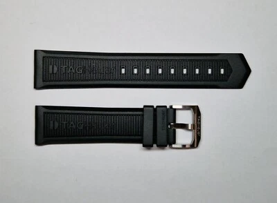 Nueva correa de goma negra TAG Heuer Aquaracer BT0710 22 mm/20 mm Foto 1 de 3
