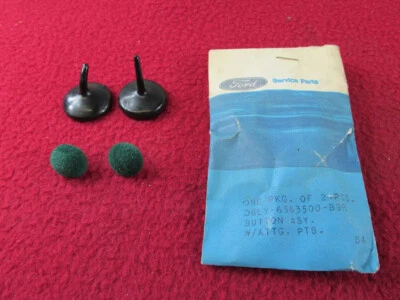 Nuevo de Lote Antiguo 1976 Lincoln y quizás más años verde oscuro asiento botón x2 D6ly6563500 Foto 1 de 4