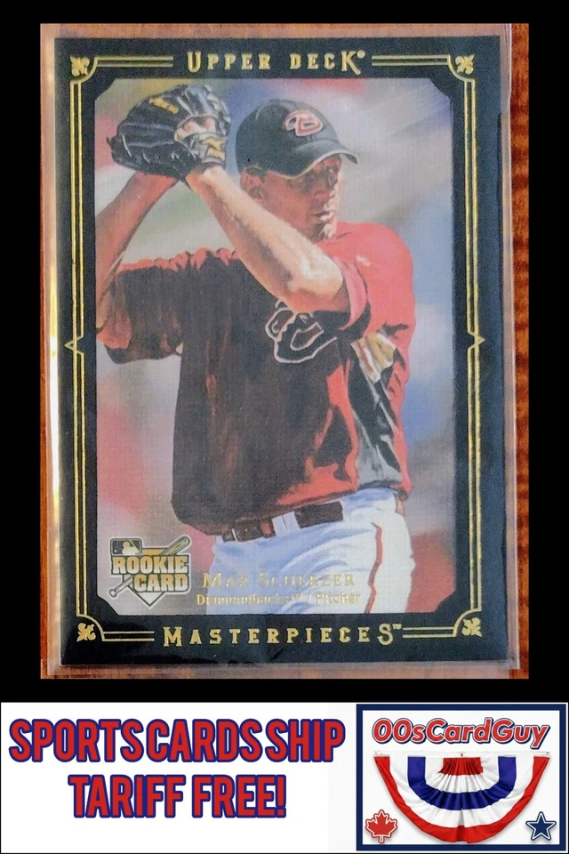 Max Scherzer 2008 08 obras maestras de cubierta superior radiocontrol novato marco negro SP #5 🔥 Foto 1 de 4