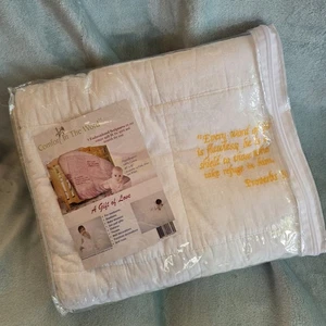 Komfort im Wort weiß Unisex Baby Schrift Decke 40" x 45" NEU im Paket  - Bild 1 von 12