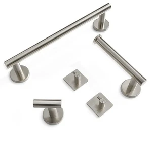 SAYONEYES 5 Pieces Brushed Nickel Bathroom Hardware Set Wall Mounted - Includ... - Picture 1 of 7
