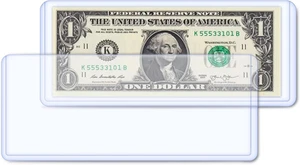 Porta billetes de dólar de 25 unidades fundas transparentes para billetes moneda transparente PVC proteger - Imagen 1 de 12