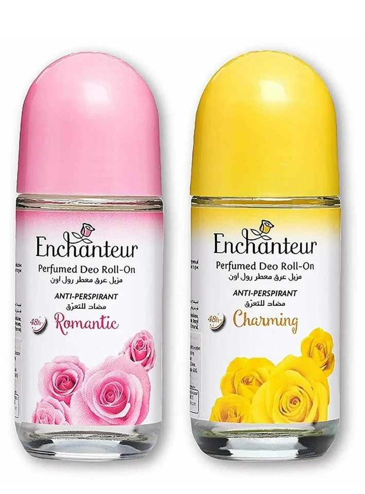2er Pack x Enchanteur Romantic & Charming Roll-On Deodorant for Women, 50ml