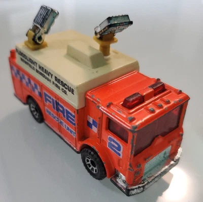 Matchbox Mack Auxiliary Power Truck Fire #2 Rescue Unit 1/84 Scale 1991 - Image 1 of 4