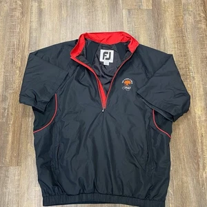 FootJoy FJ Tour Collection Herren Golf Kurzarm Pullover Jacke Schwarz Rot L - Bild 1 von 19