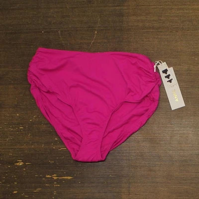 Parte inferior de natación convertible cintura alta Anne Cole para mujer MYMB36001 rosa hibisco M Foto 1 de 4