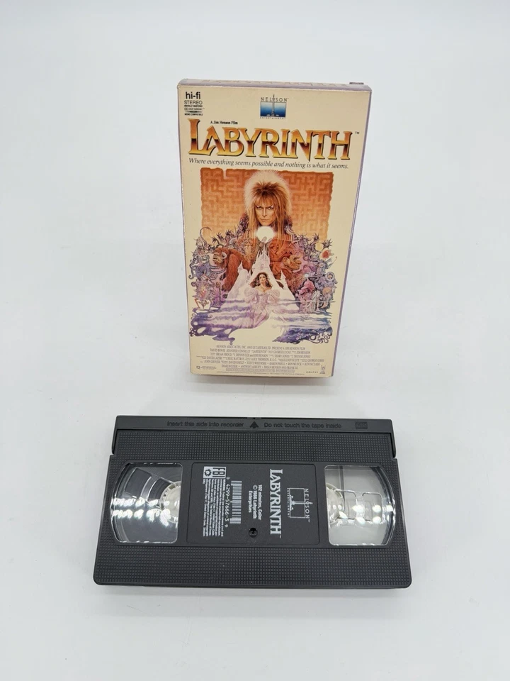 Labyrinth 1986 David Bowie Fantasy Sci-fi Jim Henson VTG Nelson Release - Image 1 of 3