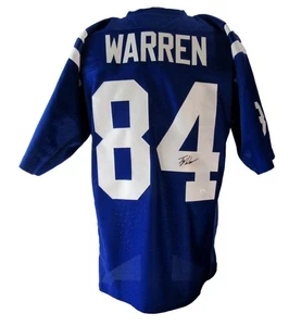 Tyler Warren Indianapolis Colts Pro-Style Custom Sewn Jersey JSA 201625 - Picture 1 of 5