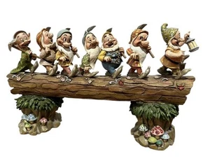 Jim Shore Disney Traditions Homeward Bound Snow White 7 Dwarves on a Log G/C - Picture 1 of 7