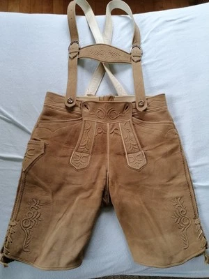 Lederhose Hirschleder kurz gebraucht - Bild 1 von 4