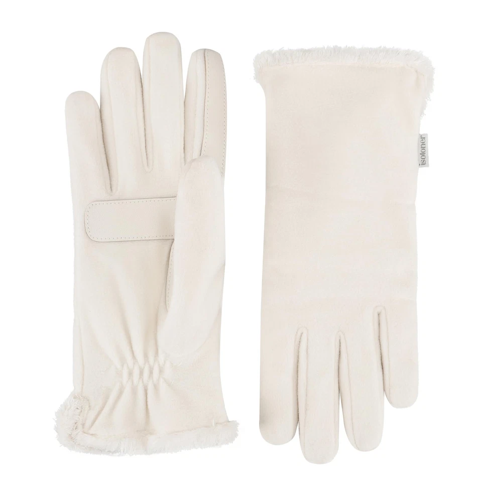 Guantes Isotoner Mujer Polar Pantalla Táctil, Marfil, Talla Única EE. UU. Foto 1 de 4