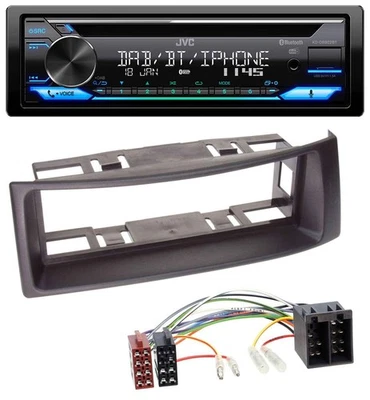 JVC Bluetooth MP3 USB DAB CD Autoradio für Renault Megane Scenic bis 03 schwarz - Bild 1 von 4