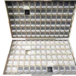 Kit de resistencia AideTek SMD 01005 tamaño 62 valores 100 piezas EIA E-96 1% 1/32W en CAJA - Imagen 1 de 9