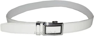 Cinturón de vestir de cuero blanco para hombre, cinturón de bloqueo automático, cinturón para hombre, nuevo cinturón de bloqueo rápido - Imagen 1 de 180
