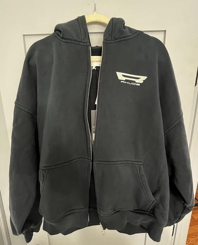 Felpa con cappuccio e zip intera Rhude Designer da uomo taglia XL Campione