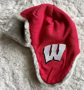 Wisconsin Badgers Top Of The World Winter Trapper Hat Youth - Picture 1 of 5