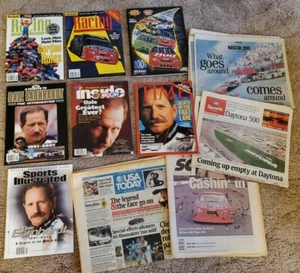 Lot 11 Dale Earnhardt Tribute Magazines Sports Illustrated Time Beckett Gordon - Picture 1 of 10